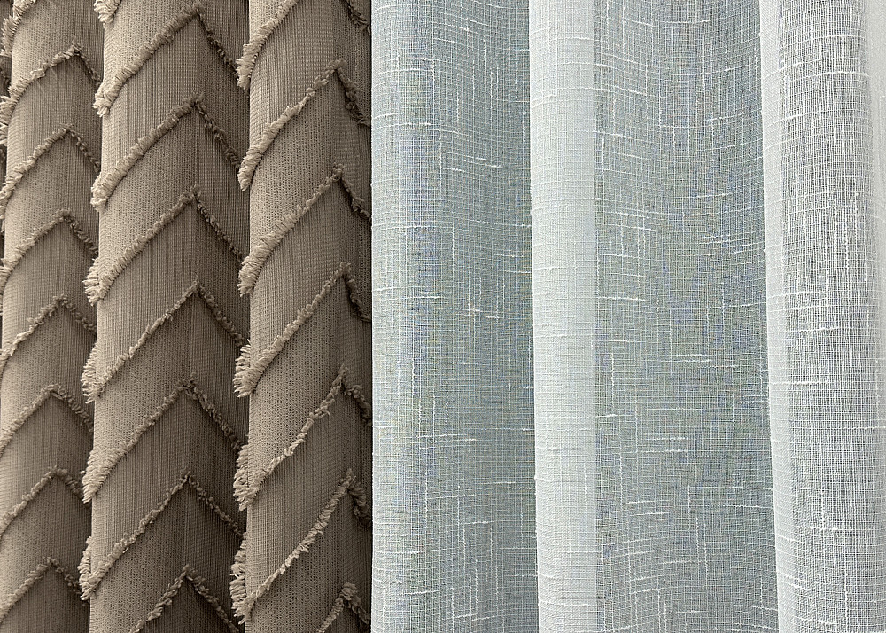 Комплект штор VR-Textil Льон Букле № 1808ш Какао 100х290 см 2 шт (31-853) Київ - фото 7