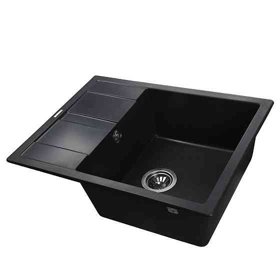 Гранитная мойка Globus Lux ONE черный металлик 650х500мм-А0001 (000021069) Киев