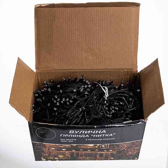Гірлянда Різдвяна фея вулична 100 (м) 1000 LED чорний провід Білий CF1000L100MBW Київ