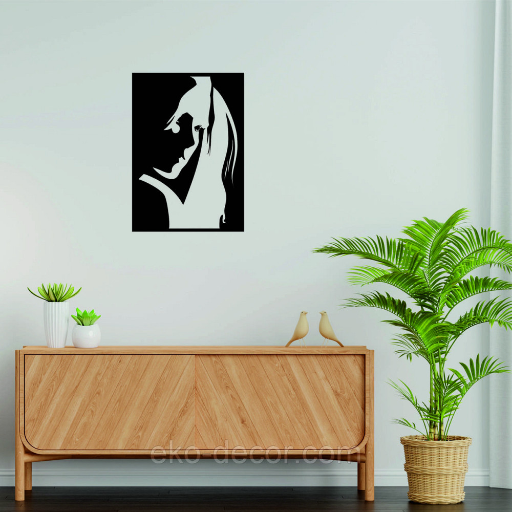 Декоративное настенное Панно «Девушка» Декор на стену 110*77 см, Черный Киев - изображение 7