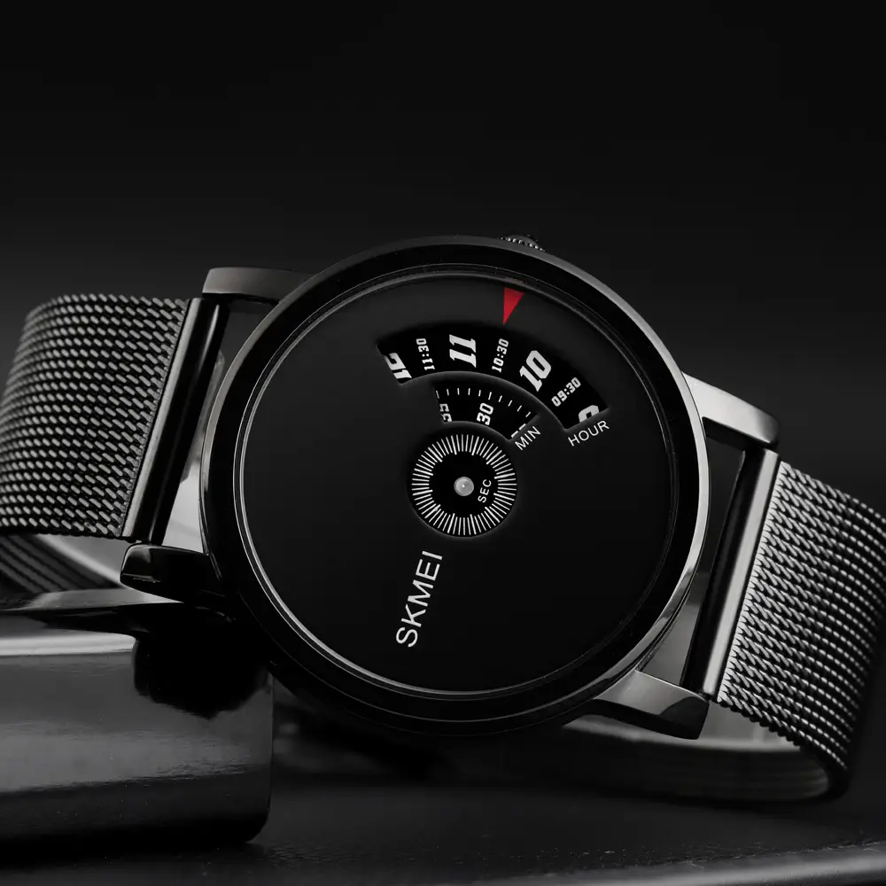 Чоловічий наручний годинник Skmei 1260 (Чорний на сталевому браслеті) Київ - фото 3
