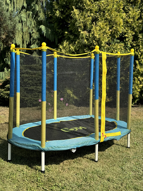 Батут манеж дитячий 170x107 см овальний з сіткою WCG Oval (W-1019) Київ - фото 6