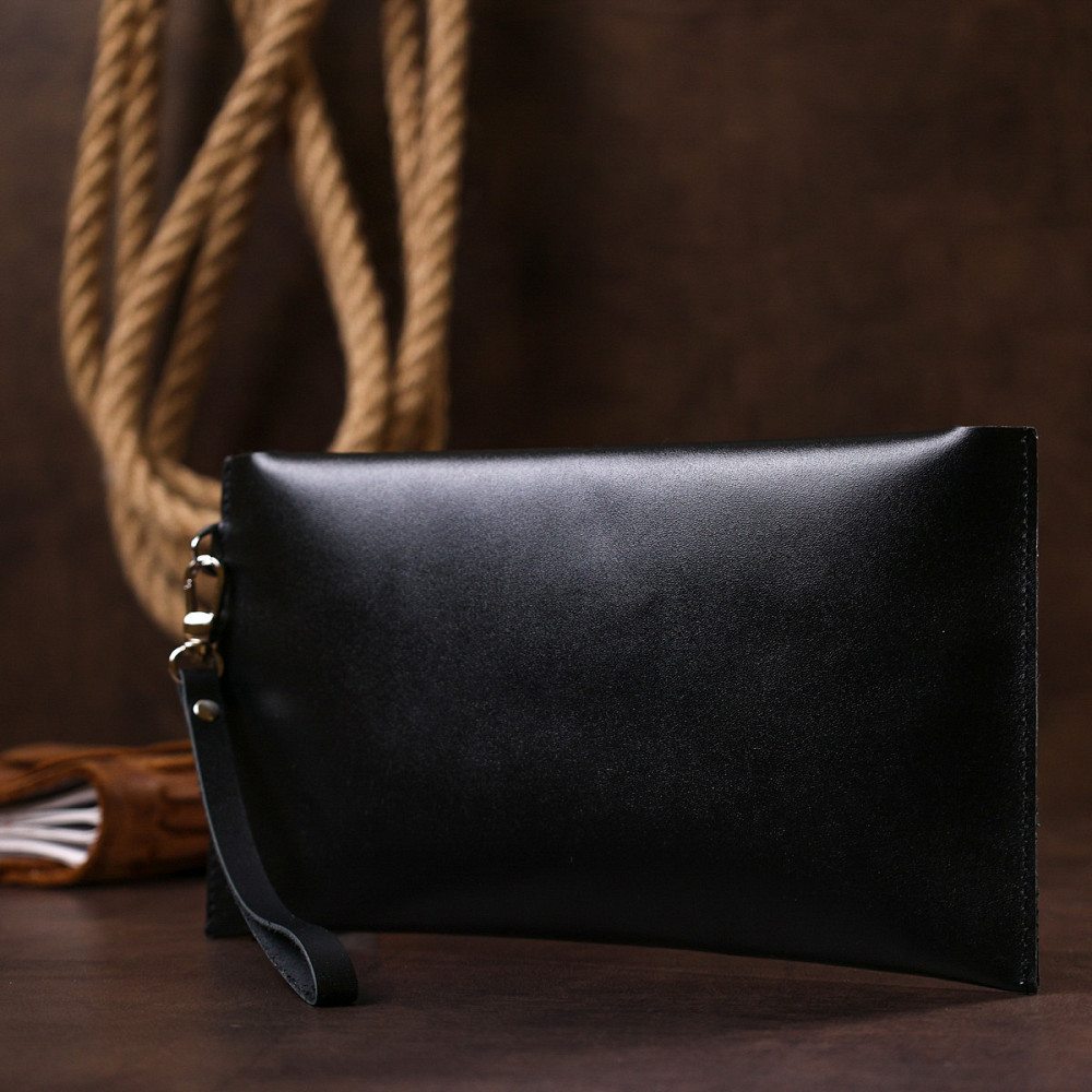 Кожаная тревел-косметичка Shvigel 16420 унисекс Черный Киев - изображение 8