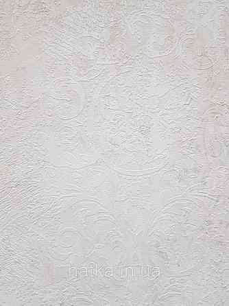 Шпалери вінілові на флізеліні гарячого тиснення DU&KA 1.06х10 вензель основа під штукатурку сірі коричневі Київ