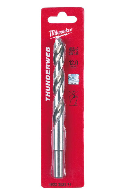Свердло по металу THUNDERWEB HSS-G MILWAUKEE DIN338, діаметр 12,0x151 мм Одесса - изображение 1