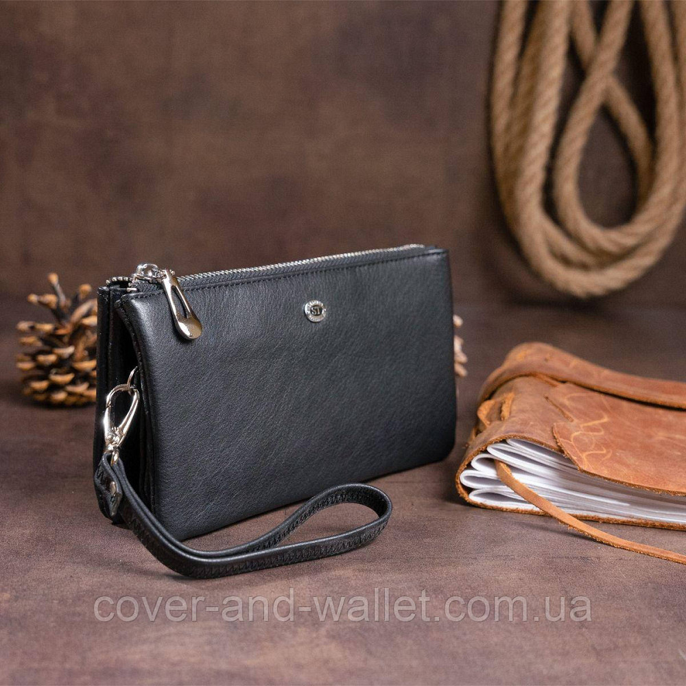 Просторий чоловічий гаманець-клатч з натуральної шкіри ST 008 Leather Київ - фото 8
