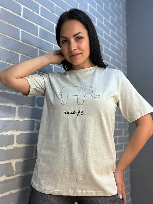 Футболка женская Pepper&mint BX24-001 цепочка слоник светло серая, светло-серый, L Киев - изображение 7