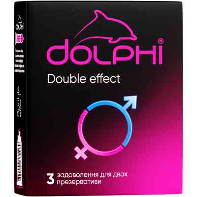 Презервативы Dolphi Double Effect 3 шт. (4820144772979) Винница