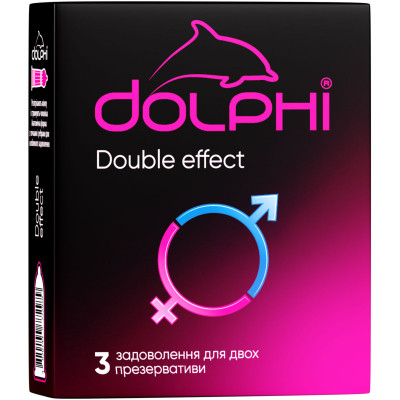 Презервативы Dolphi Double Effect 3 шт. (4820144772979) Винница - изображение 1