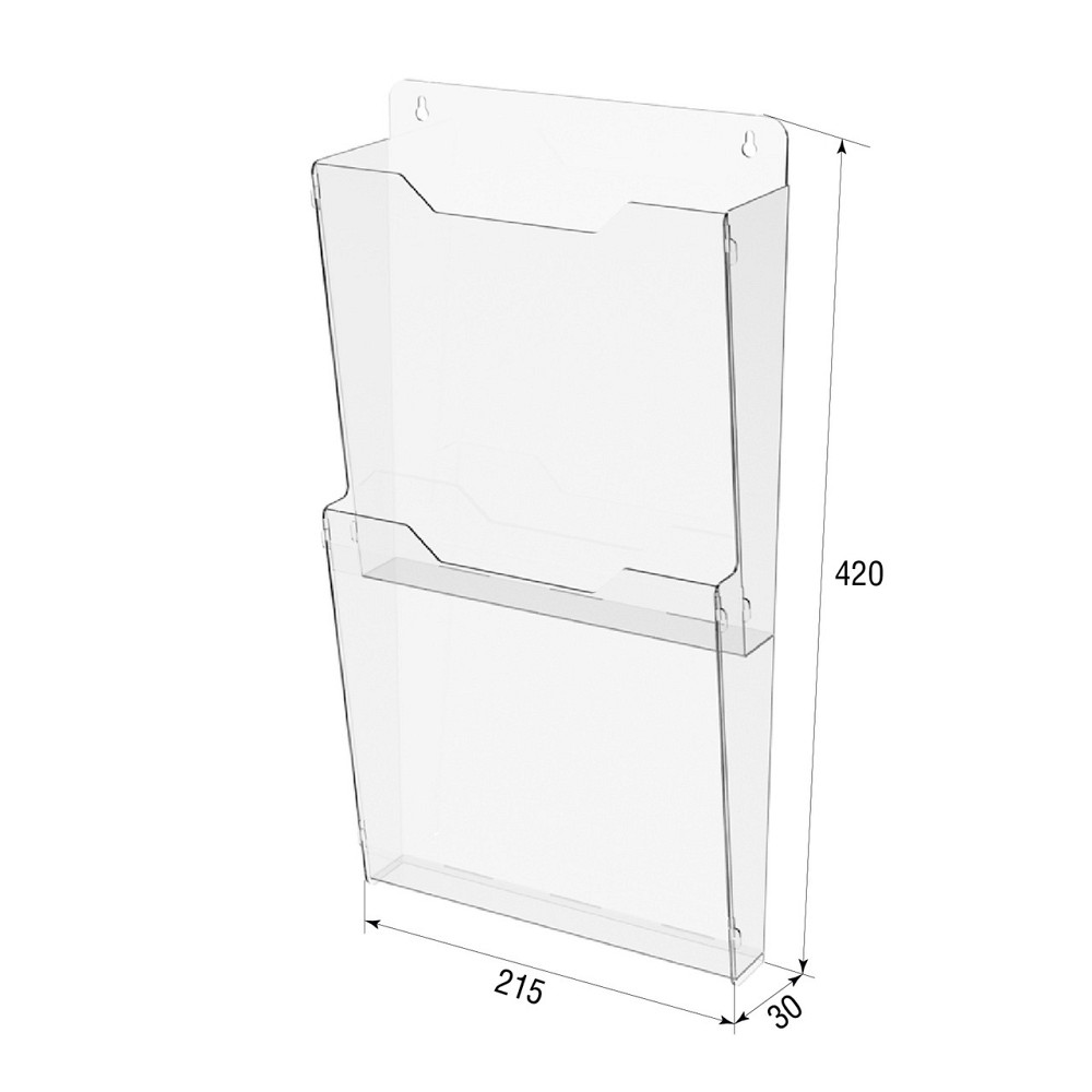 Кишеня буклетниця EKOSTAR А4 вертикальний 2 кишені Київ - фото 3