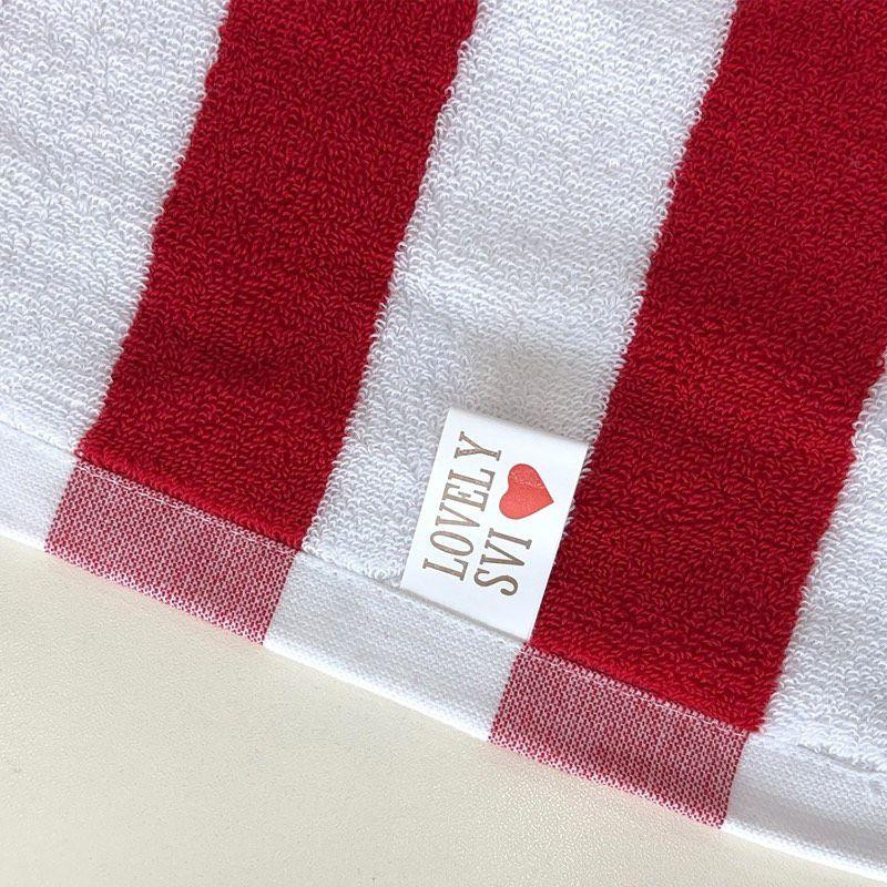Полотенце хлопок махра Lovely Svi для пляжа, басейна, ванной, отелей, SPA, саун, XL (75 x150 см) -Бело-красный Киев - изображение 2