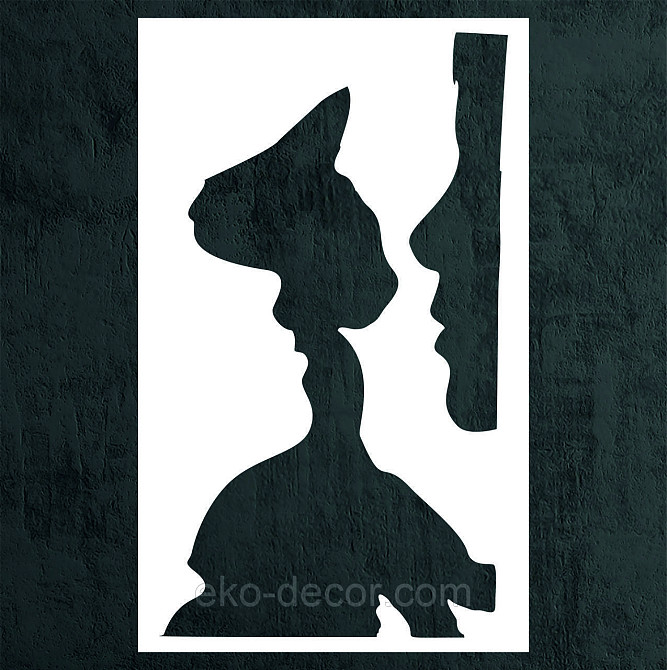 Декоративное настенное Панно «Силуэт», Декор на стену 50*30 см, Белый Киев - изображение 7