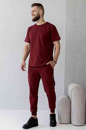 Штани джогери чоловічі TotalFit EM1 XL, Бордовий Київ