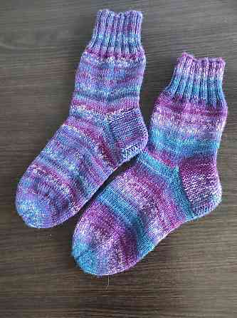 Шкарпетки теплі в'язані, ручна робота, 75% шерсть, топ Київ