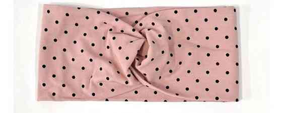 Пов'язка для дівчинки пудра в горох Київ