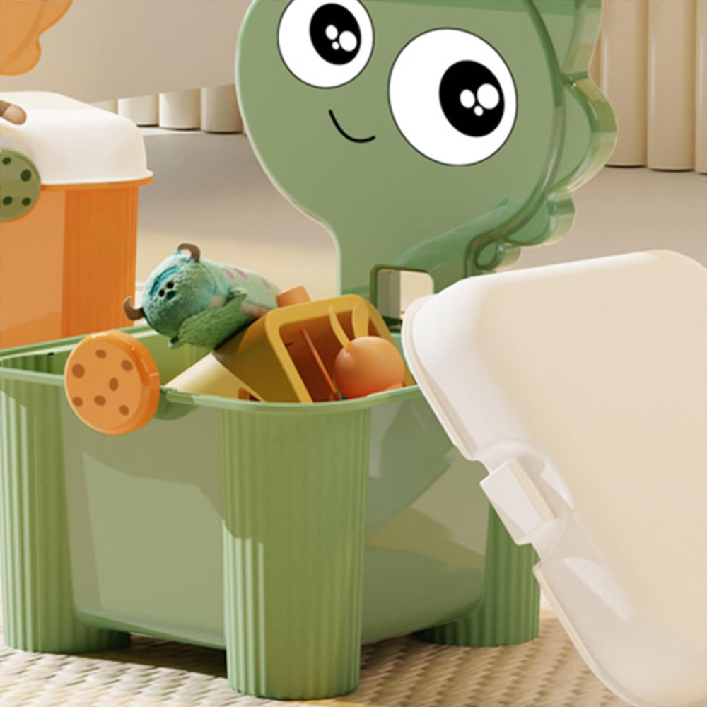 Органайзер для хранения игрушек с крышкой, детский стул-органайзер для игрушек, 34,5×25×18см, зеленый цвет Каменец-Подольский - изображение 4