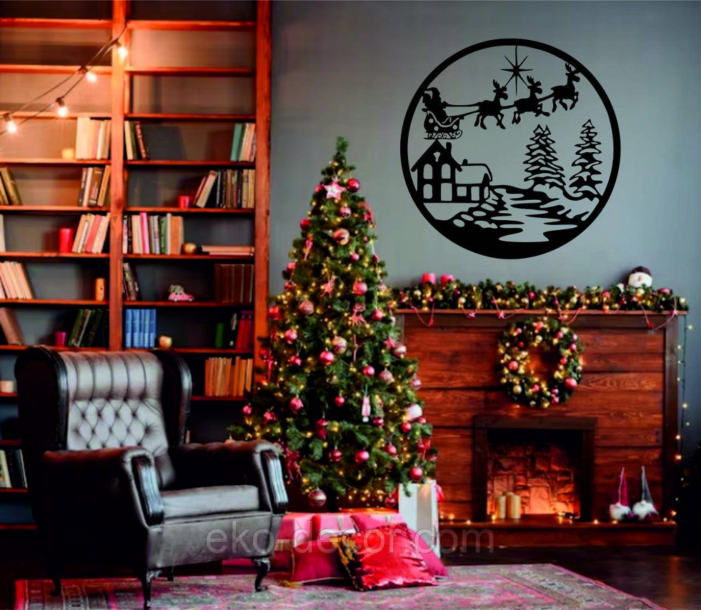 Декоративне настінне Панно «Новий рік», Декор на стену Київ - фото 2