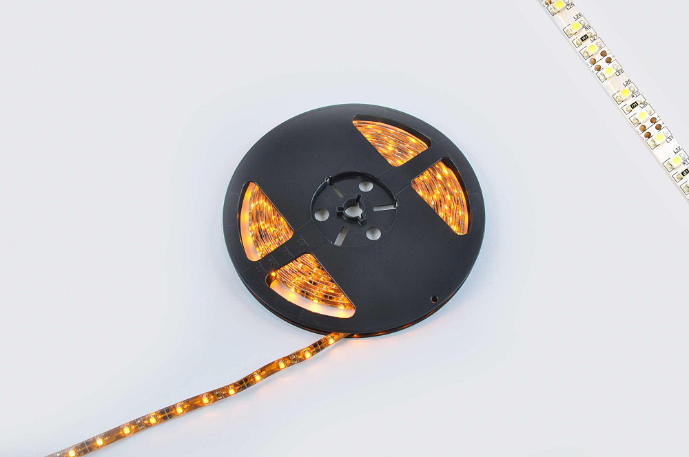 Стрічка світлодіодна SMD 3528 (жовта, вологостійка, 60 кріст/1м, бухта 5м) Київ - фото 1