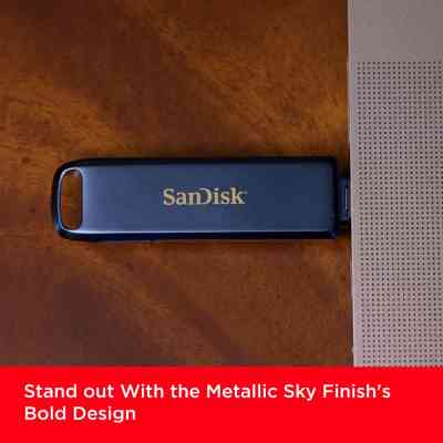 USB флеш накопитель SanDisk 128GB Phone Drive for iPhone Metallic Sky Lightning/Type-C U (SDIXD0N-128G-GN6NE) Винница