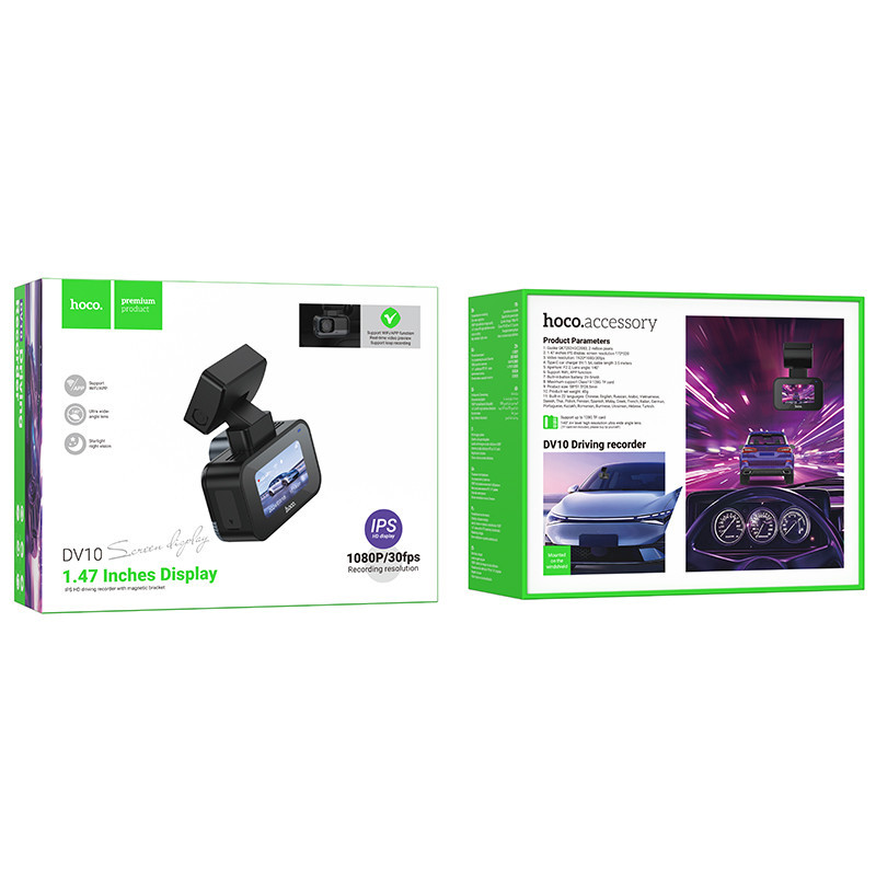 Видеорегистратор HOCO DV10 mini screen dashcam Black Киев - изображение 2
