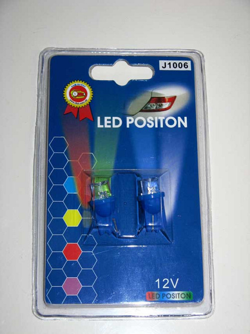 Лампочка без цок.Т10 1LED синяя широкоуг. J1006 (пара) Винница - изображение 1