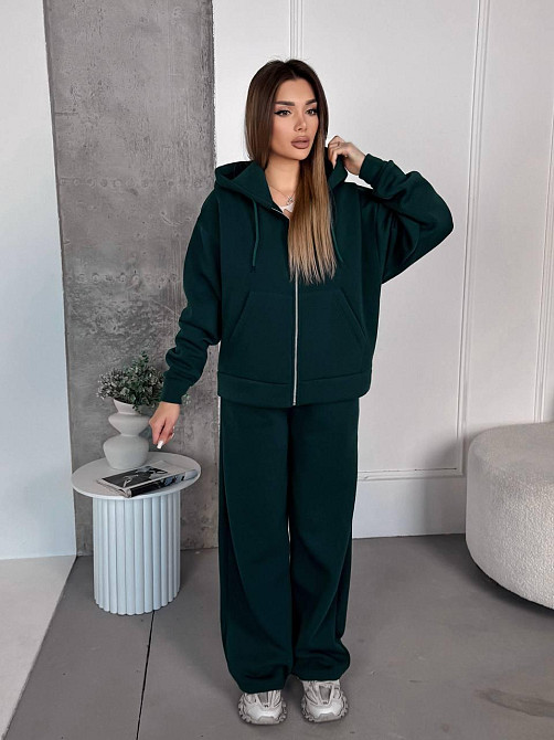 Жіночий теплий костюм з широкими штанами Одеса - фото 1