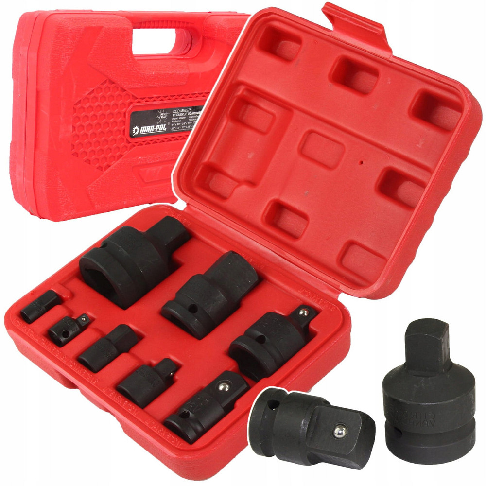 Набор ударных переходников, редукторов 6 предметов 1/2 1/4 3/8 3/4 Mar-Pol (M58575) Нововолынск - изображение 1