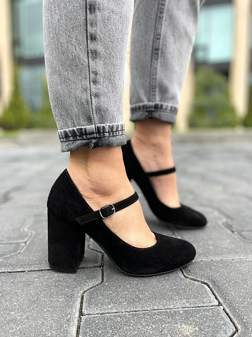 Nivelle Туфлі жіночі NIVELLE чорні натуральна замша каблук 8 см (1765/8029-8052) Коломия - фото 1
