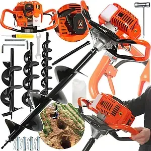 Земельний бур Demon 5.2 к.с., 3 свердла 100-200 мм, ручний, бурильна установка з редуктором Одеса - фото 3