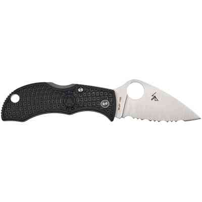 Нож Spyderco Manbug Lightweight Leaf Serrated Black (MBKLFS) Винница