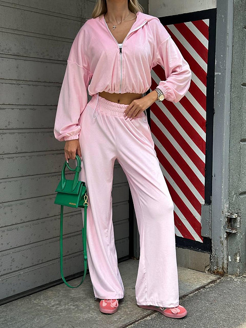 Женский велюровый костюм из плюш велюра Розовый 48/52 Харьков - изображение 1