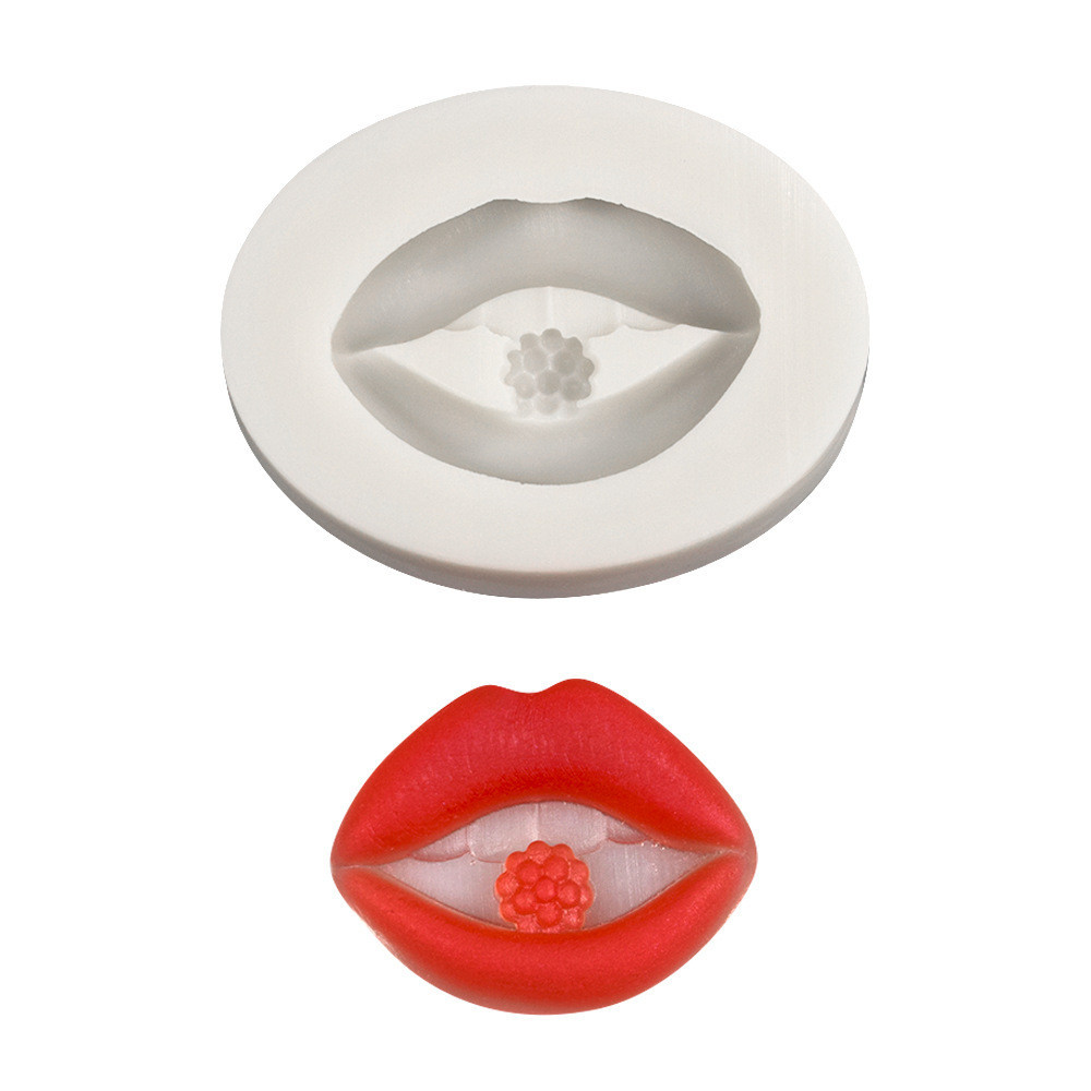 Молд силиконовый Губы 66 на 45 мм серый Киев - изображение 3