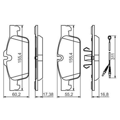 Тормозные колодки Bosch 0 986 494 527 Винница
