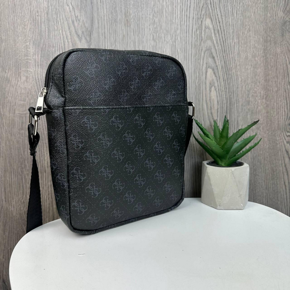 Стильная мужская сумка планшетка на плечо стиль Guess, сумка-планшетка Гесс черная Харьков - изображение 4