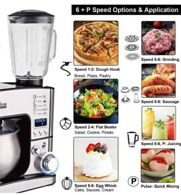 Кухонний комбайн є блендер міксер мясорубка тістоміс 7в1 з нерж. чашею. Харків - фото 7