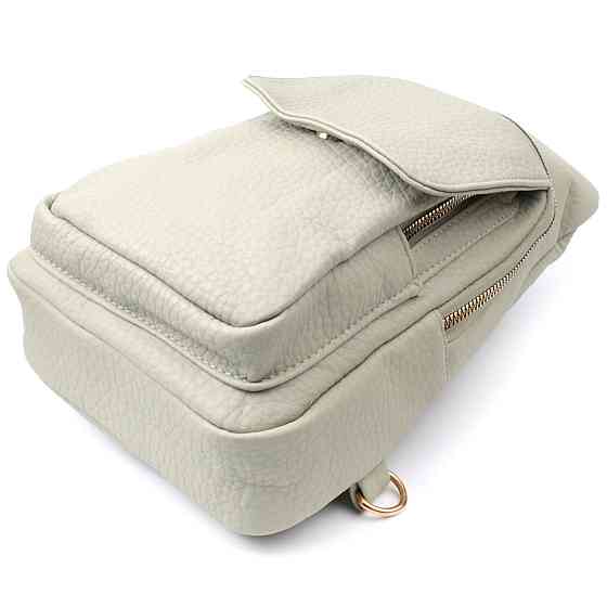 Чудова жіноча сумка з однією лямкою через плече з великозернистої екошкіри Vintage 22765 Фісташковий Київ