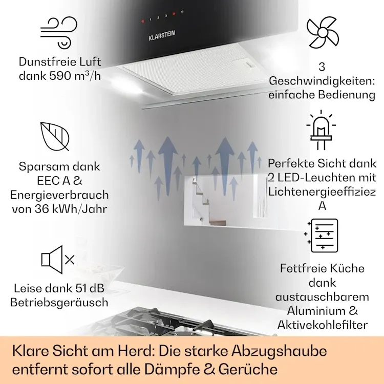 Острівна кухонна витяжка Klarstein Kronleuchter XL 90см Німеччина Дніпро - фото 9