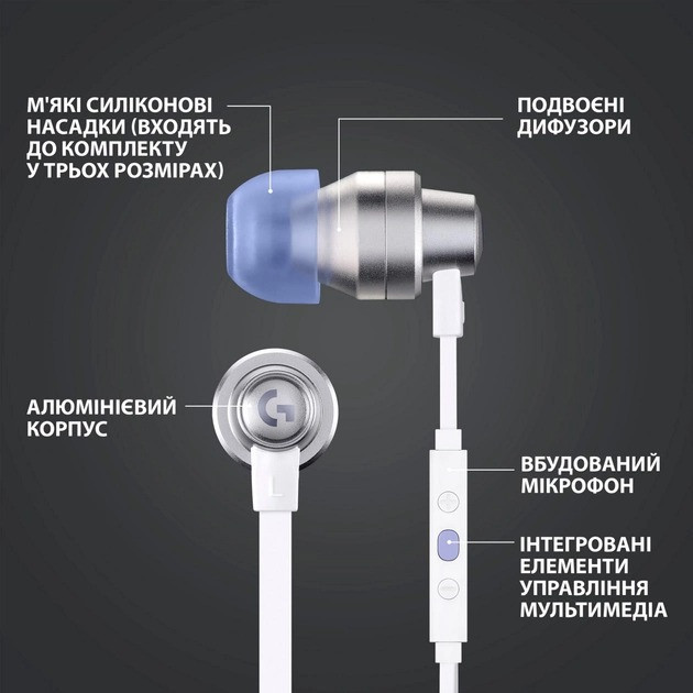 Гарнітура Logitech G333 White (981-000930) ( Білий ) Харків - фото 10