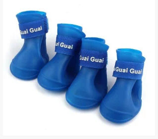 Сапожки резиновые для средних собак синие Киев - изображение 1