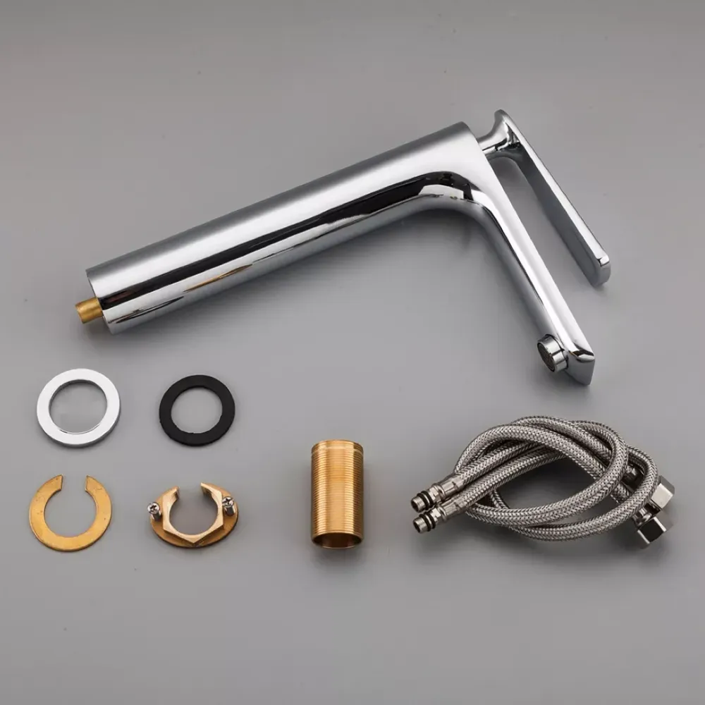 Змішувач для раковини високий Frap F1052-55 хром Київ - фото 4