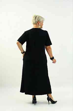 Женское длинное базовое платье батал турецкая вискоза Одесса