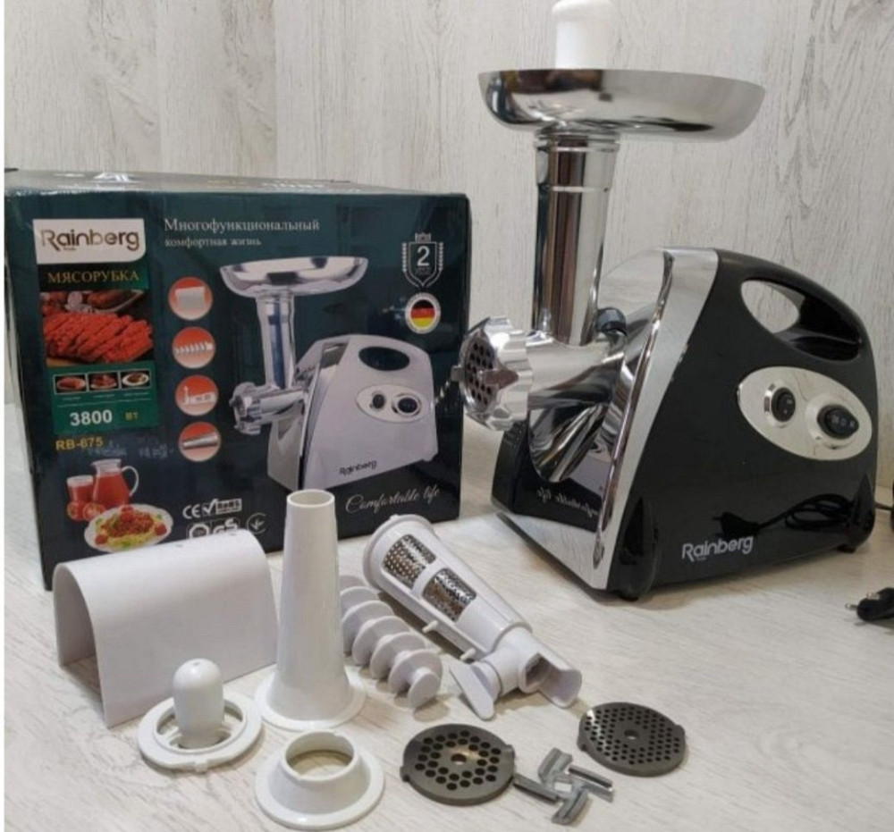 Німецька м',ясорубка 3 в 1 .Єлектром'ясорубка Rainderg -675 на 3800вт. Київ - фото 5