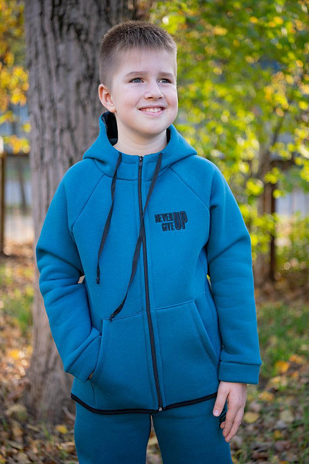 Спортивний костюм, для хлопчика, 100% бавовна, начіс, тринитка топ Крохатушка одяг Київ - фото 3