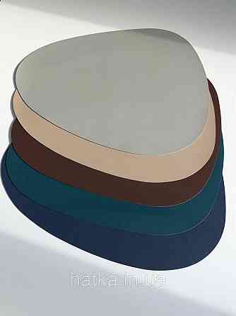 Серветка під тарілку підтарильник PU-шкіру 45*37 см форма пелюстки синій для дому та ресторану Київ