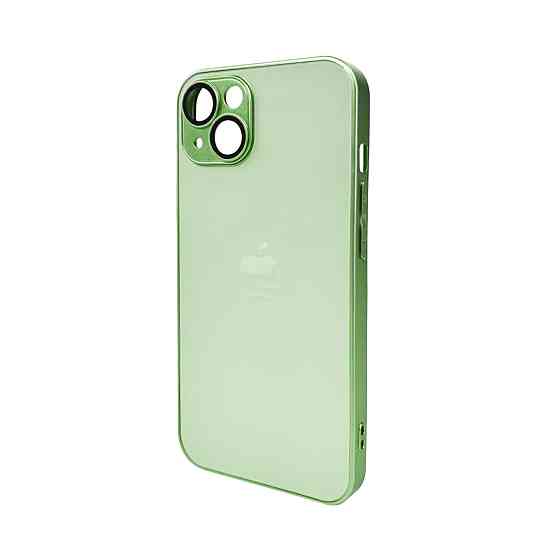 Чохол для смартфона AG Glass Matt Frame Color Logo for Apple iPhone 14 Light Green Киев