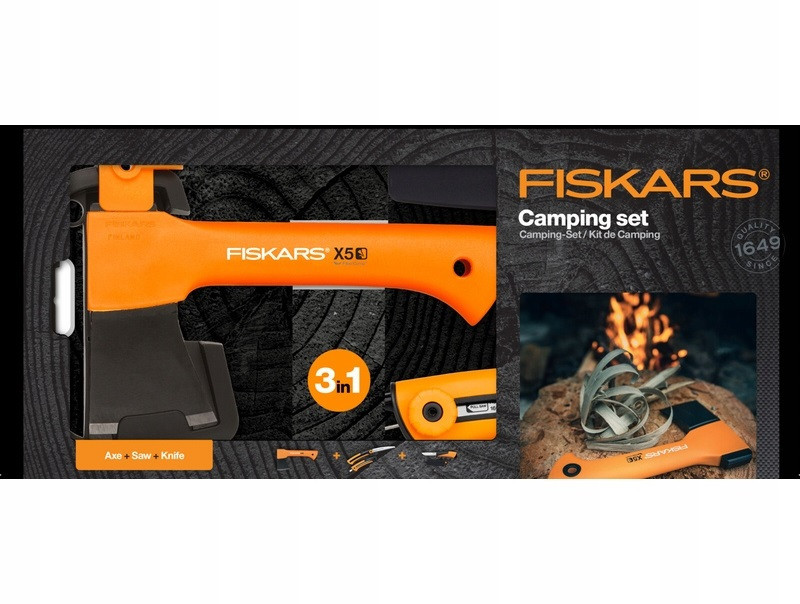 Універсальний Набір 3в1 в коробці (Сокира X5 ,Пила SW73 + Ніж) Fiskars (1057912) Нержавіюча сталь Нововолинськ - фото 7