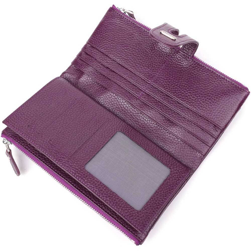Яркий женский кошелек из натуральной кожи CANPELLINI 20873_1 Фиолетовый Киев - изображение 6