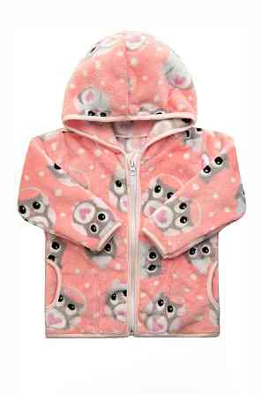 Куртка-толстовка детская весенняя, розовая, с капюшоном на молнии Крохатушка одяг 86 Киев