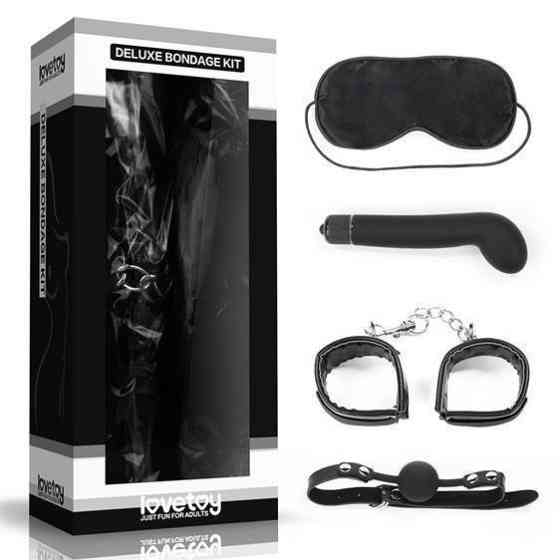 Набір БДСМ - Deluxe Bondage Kit (маска, вібратор, наручники, кляп) Sex Aura Київ