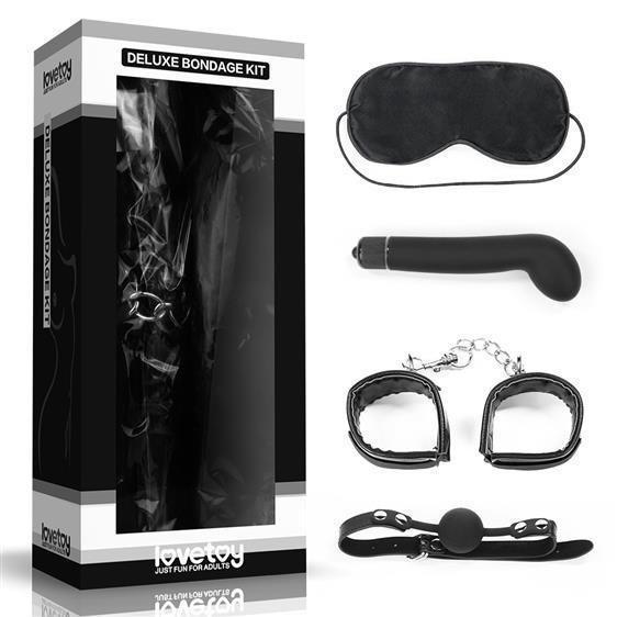 Набор БДСМ – Deluxe Bondage Kit (маска, вибратор, наручники, кляп) Sex Aura Киев - изображение 1